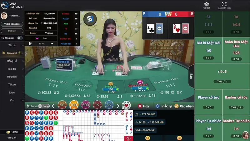 Người chơi tham gia cá cược tại casino live Ga6789 với hệ thống cược linh hoạt