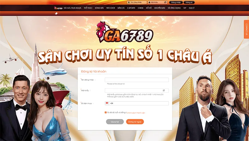 Đăng ký tài khoản và mua vé số online trên Ga6789